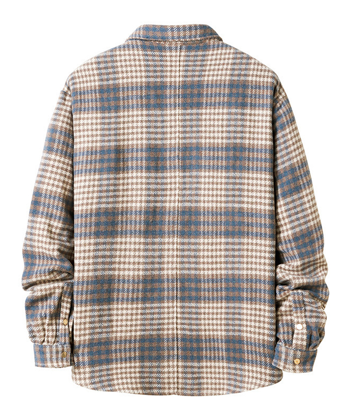 ZITY Men's Long Sleeve Plaid Flannel Shirt-DUMLT05317|Zitysports
