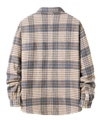 ZITY Men's Long Sleeve Plaid Flannel Shirt-DUMLT05317|Zitysports