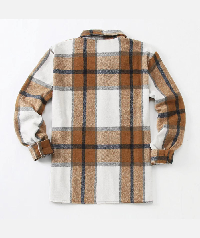 ZITY Men's Button-Up Slim Fit Plaid Flannel Shirt-DUMLT05330|Zitysports