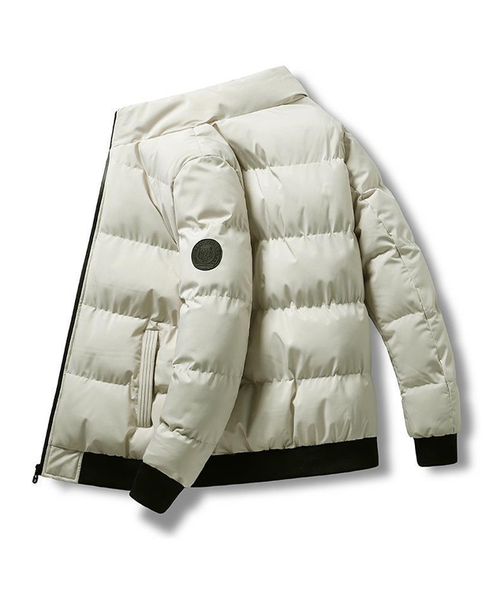 ZITY Men's Zipper Long Sleeve Puffer Jacket-DUMCO05565