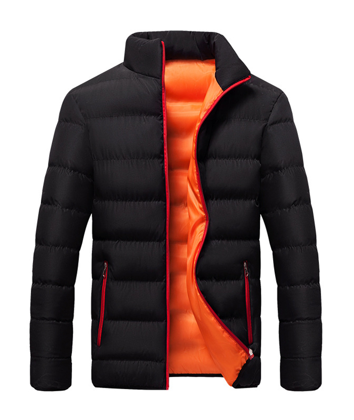 ZITY Men's Full Zipper Stand Collar Puffer Jacket- DUMFC05559