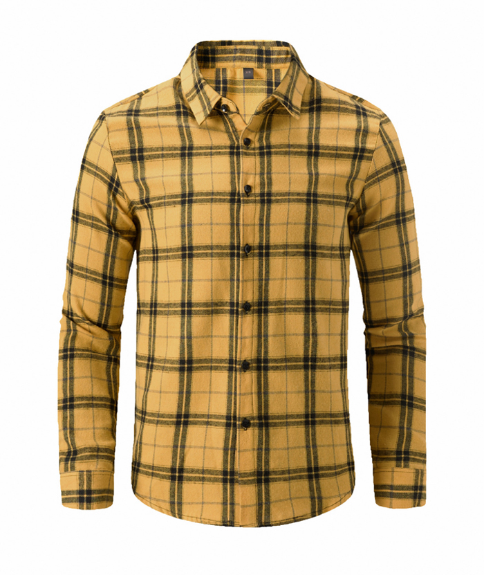 ZITY Men's Over Size Trendy Plaid Flannel Shirt-DUMLT05248|Zitysports