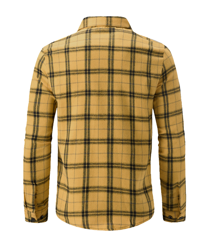 ZITY Men's Over Size Trendy Plaid Flannel Shirt-DUMLT05248|Zitysports