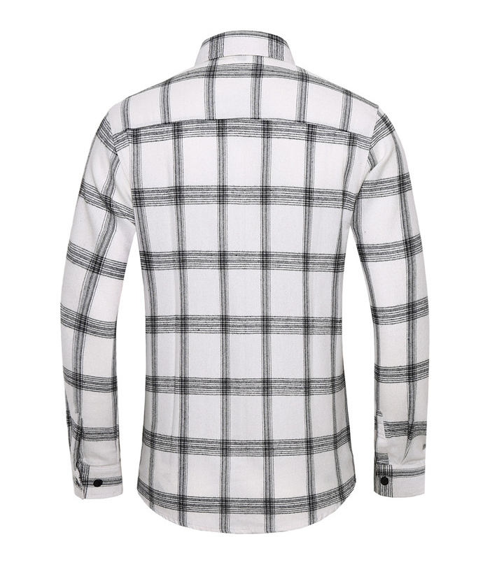ZITY Men's Slim Fit Plaid Flannel Long Sleeve Shirt-DUMLT05250|Zitysports