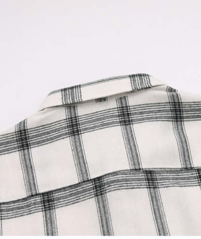 ZITY Men's Slim Fit Plaid Flannel Long Sleeve Shirt-DUMLT05250|Zitysports