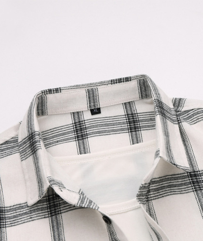 ZITY Men's Slim Fit Plaid Flannel Long Sleeve Shirt-DUMLT05250|Zitysports