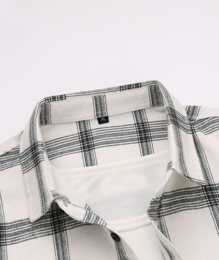 ZITY Men's Slim Fit Plaid Flannel Long Sleeve Shirt-DUMLT05250|Zitysports