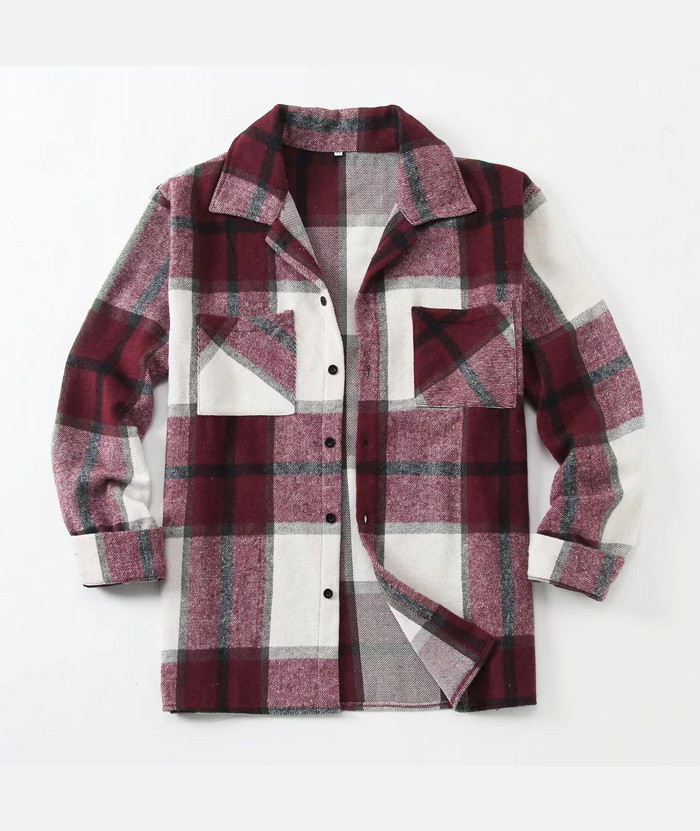 ZITY Men's Button-Up Slim Fit Plaid Flannel Shirt-DUMLT05330|Zitysports