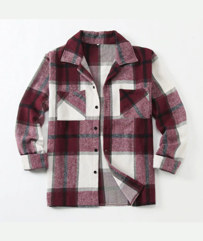 ZITY Men's Button-Up Slim Fit Plaid Flannel Shirt-DUMLT05330|Zitysports