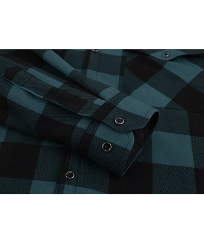 ZITY Men's Long Sleeve with Double Pockets Plaid Hoodie Jacket-DUMJA05356|Zitysports