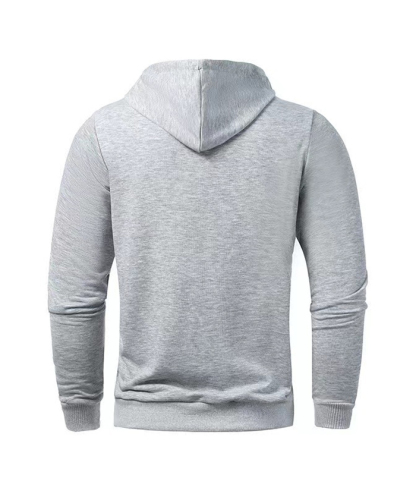 ZITY Men's 1/4 Zipper Solid Color Long Sleeve Hoodie-DUMFH05473