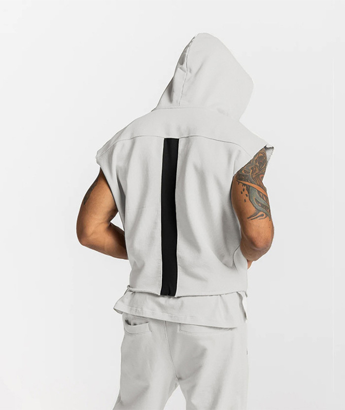 ZITY Men's multi-pocket Sleeveless Pullover Hoodie-DUMHD05487