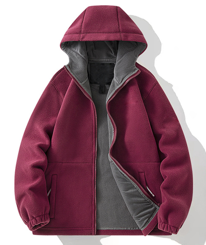 ZITY Men's Full Zipper Fleece Jacket-DUMCO05447