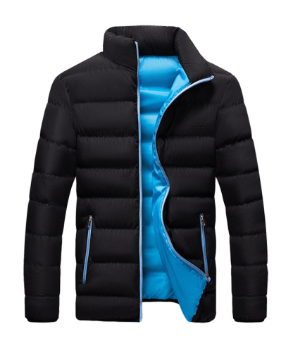 ZITY Men's Full Zipper Stand Collar Puffer Jacket- DUMFC05559