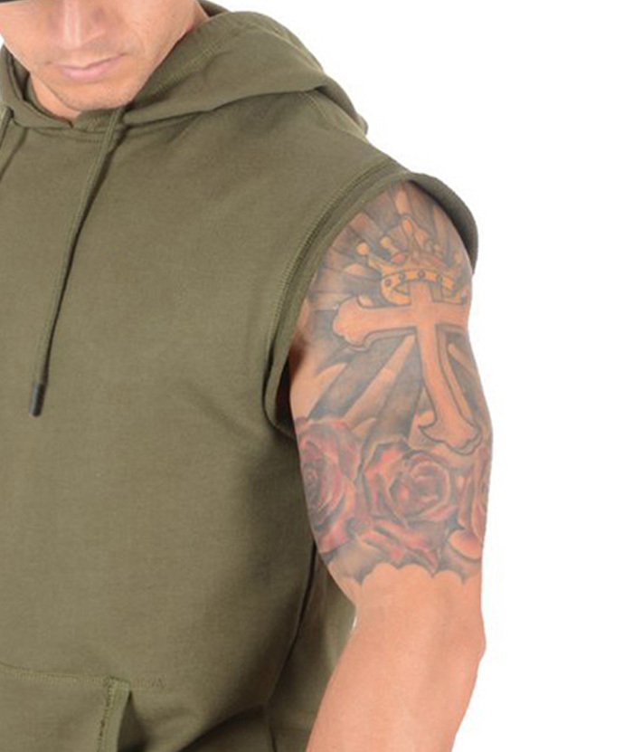 ZITY Men's Cotton Sleeveless Sports Hoodie M-3XL-DUMMG05236|Zitysports