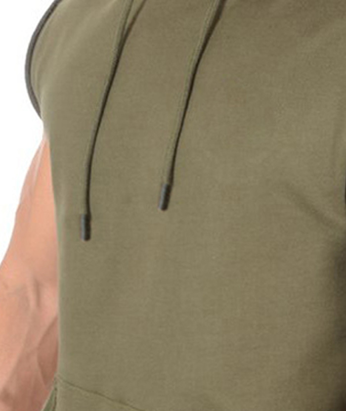 ZITY Men's Cotton Sleeveless Sports Hoodie M-3XL-DUMMG05236|Zitysports