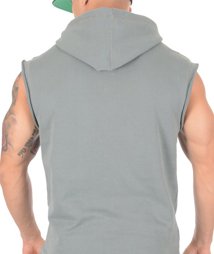 ZITY Men's Cotton Sleeveless Sports Hoodie M-3XL-DUMMG05236|Zitysports