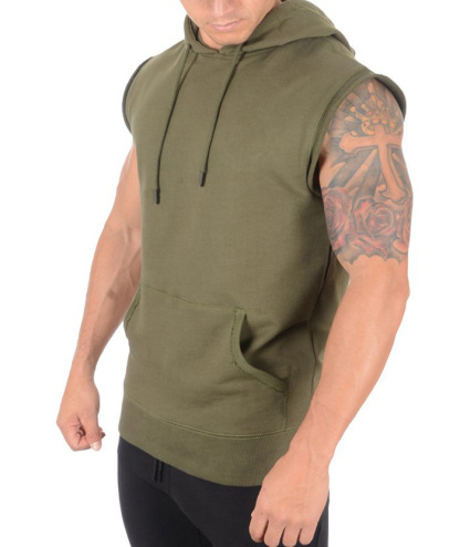ZITY Men's Cotton Sleeveless Sports Hoodie M-3XL-DUMMG05236|Zitysports