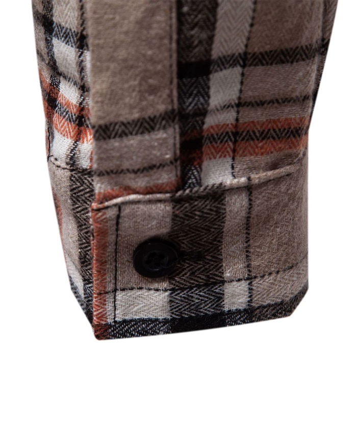ZITY Men's Full Sleeved Stand Collar Plaid Flannel Shirt-DUMLT05246|Zitysports