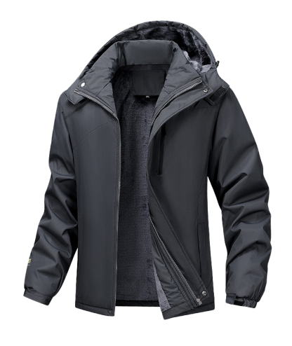 ZITY Men's Oversize Zipper Fleece Jacket-DUMCO05537