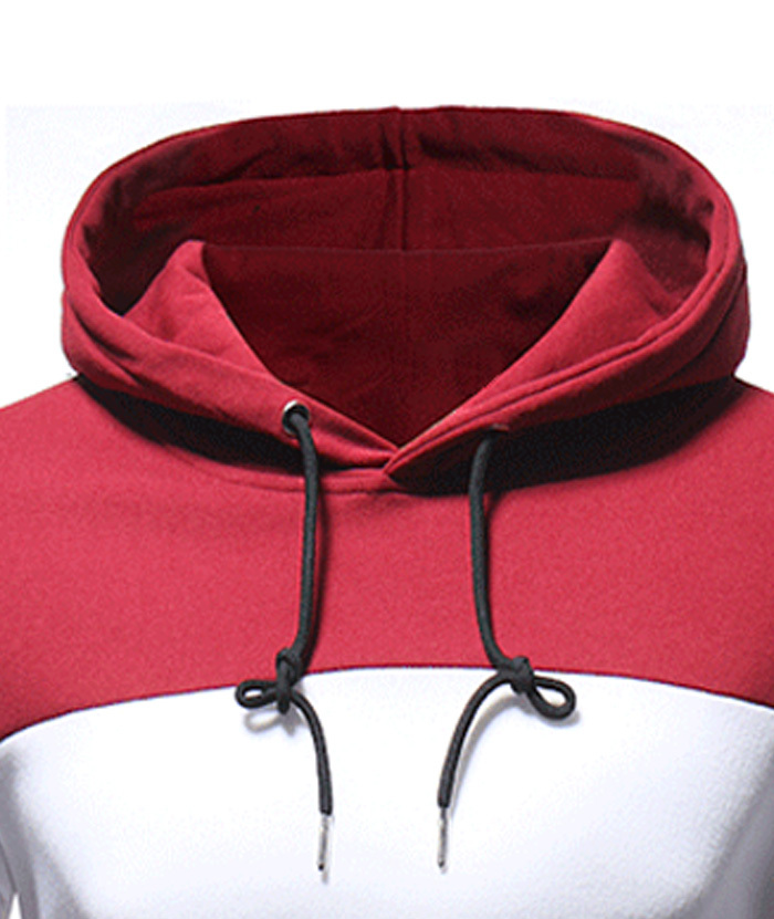 ZITY Men's Long Sleeve Color Block with Pocket Casual Hoodie-DUMHD05001|Zitysports