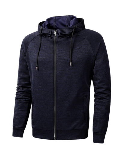 ZITY Men's Plus Size Full Zipper Long Sleeve Elegant Hoodie-DUMHD05108|Zitysports