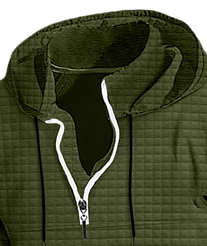 ZITY Men's Trendy Fashion Waffle Knit Sweatshirt Hoodie-DUMFH04886|Zitysports