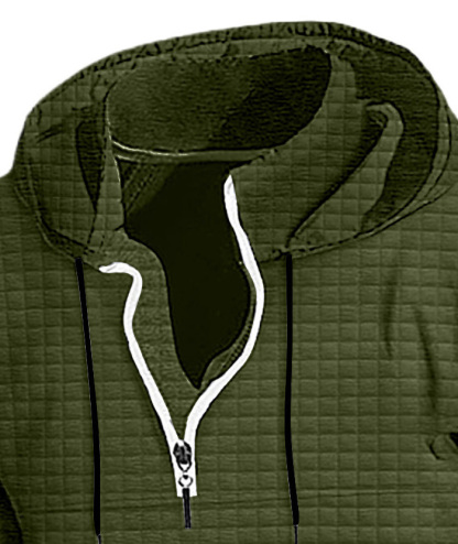 ZITY Men's Trendy Fashion Waffle Knit Sweatshirt Hoodie-DUMFH04886|Zitysports