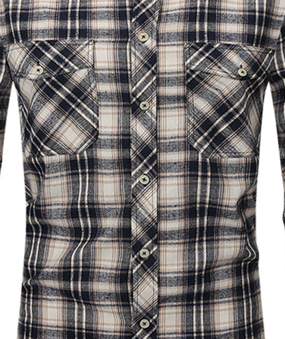 ZITY Men's Slim Fit Plaid Flannel Shirt-DUMLT05228|Zitysports