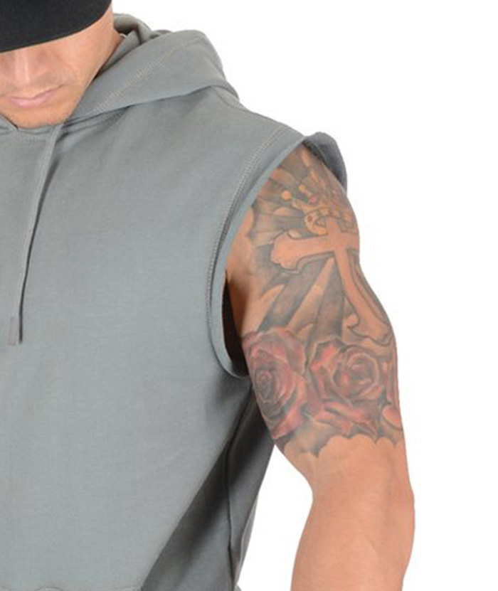 ZITY Men's Cotton Sleeveless Sports Hoodie M-3XL-DUMMG05236|Zitysports