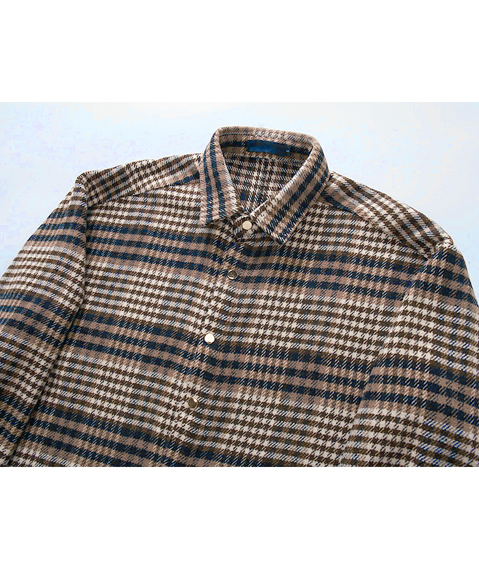 ZITY Men's Long Sleeve Plaid Flannel Shirt-DUMLT05317|Zitysports