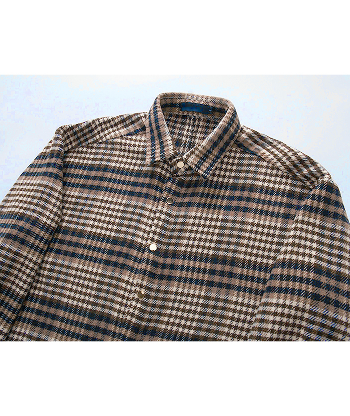 ZITY Men's Long Sleeve Plaid Flannel Shirt-DUMLT05317|Zitysports