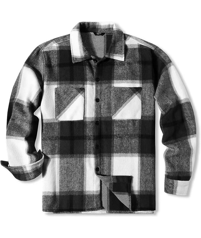 ZITY Men's Button-Up Slim Fit Plaid Flannel Shirt-DUMLT05330|Zitysports