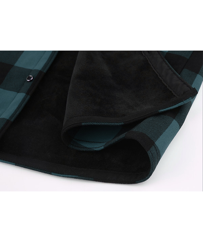 ZITY Men's Long Sleeve with Double Pockets Plaid Hoodie Jacket-DUMJA05356|Zitysports