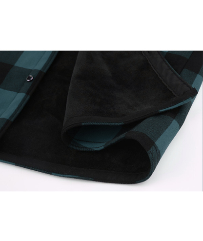 ZITY Men's Long Sleeve with Double Pockets Plaid Hoodie Jacket-DUMJA05356|Zitysports