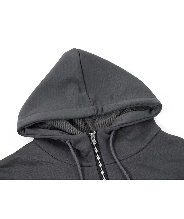 ZITY Men's 1/4 Zipper Solid Color Long Sleeve Hoodie-DUMFH05473