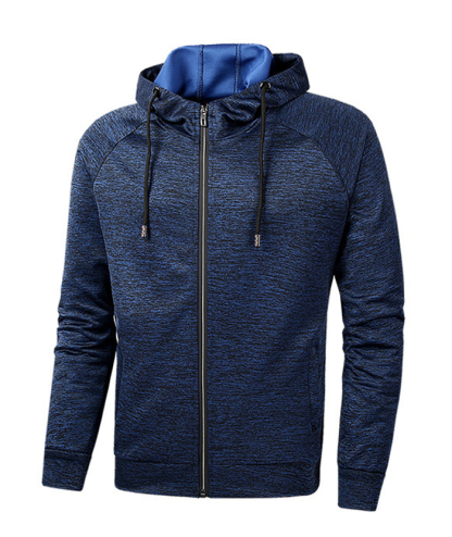 ZITY Men's Plus Size Full Zipper Long Sleeve Elegant Hoodie-DUMHD05108|Zitysports