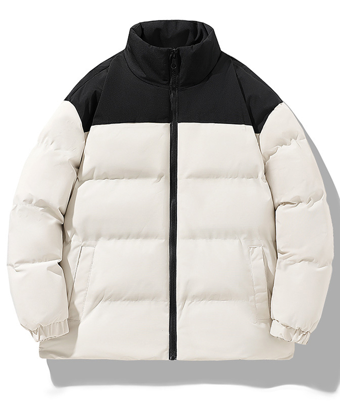 ZITY Men's Casual Full Zip Up Stand Collar Puffer Jacket- DUMFC05561