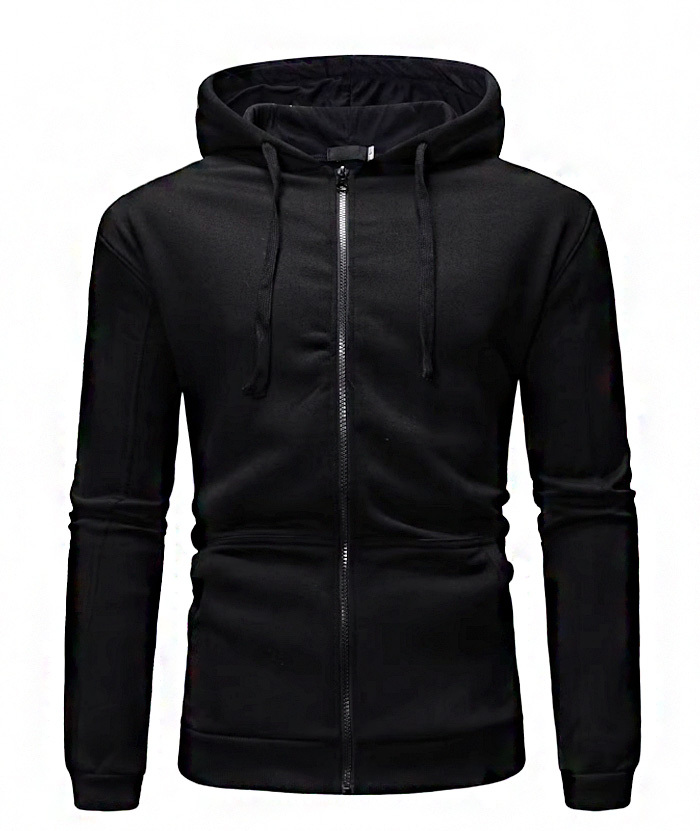 ZITY Men's Light Weight Long Sleeve Full Zip Loose Hoodie-DUMFH05073|Zitysports