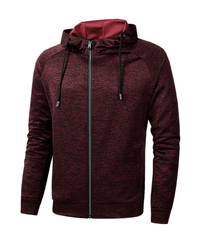 ZITY Men's Plus Size Full Zipper Long Sleeve Elegant Hoodie-DUMHD05108|Zitysports