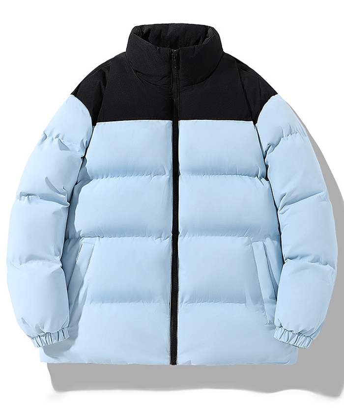 ZITY Men's Casual Full Zip Up Stand Collar Puffer Jacket- DUMFC05561