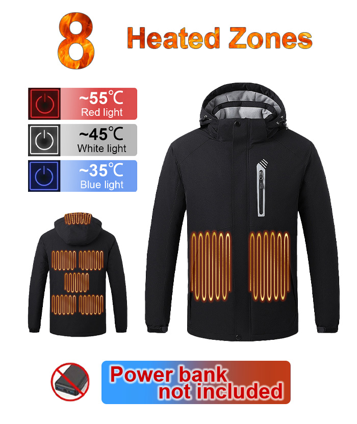 Men's 8 Heating Zone Heated Jacket-M02