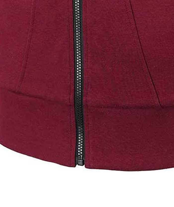 Men's Lightweight Long Sleeve Solid Color Full Zip Up Hoodie-DUMFH05025|Zitysports