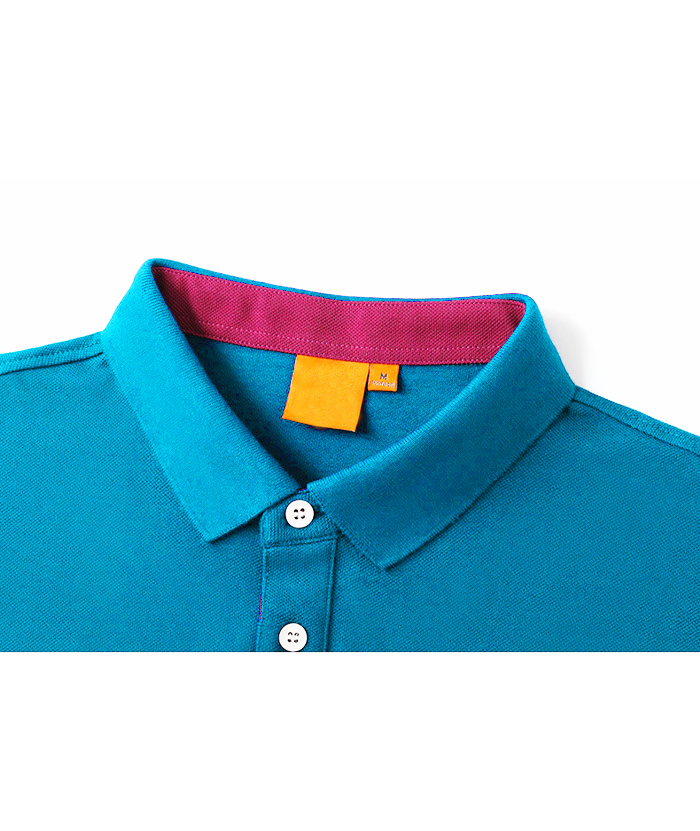 Men's Casual Long Sleeve Solid Color Polo Shirt-SD8988