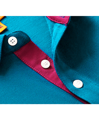 Men's Casual Long Sleeve Solid Color Polo Shirt-SD8988