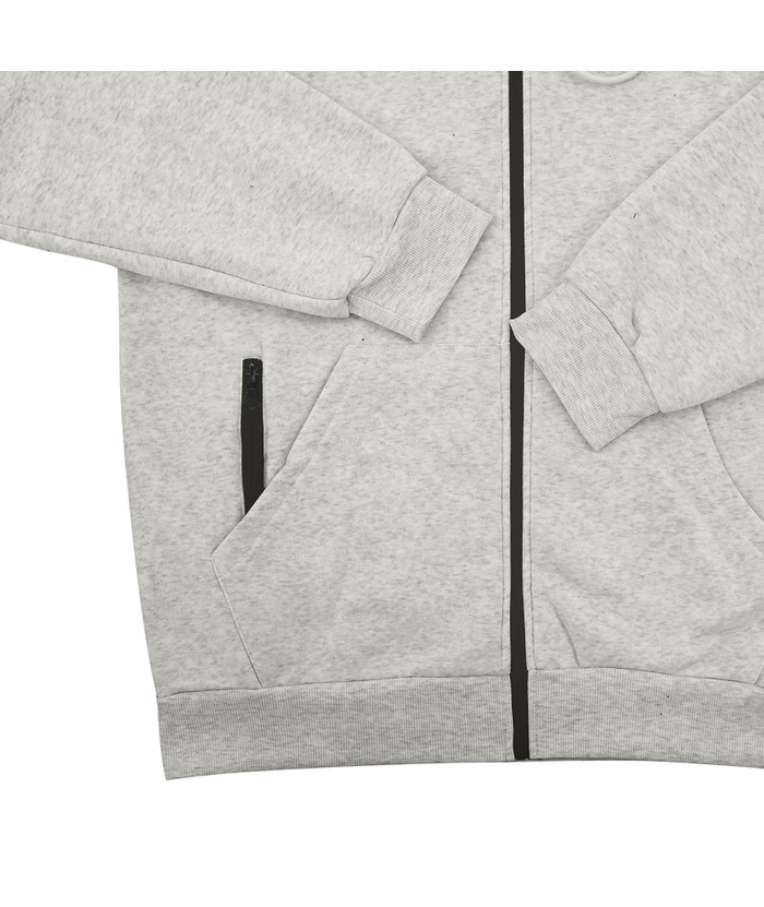 Men's Solid Color Zipper Hooded Sports Fleece Warm Sweatshirt Jacket-DUMFH04803 | Zitysports