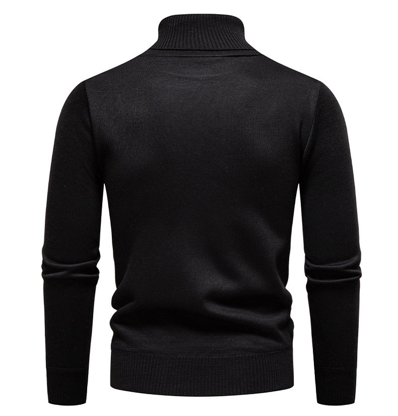 ZITY Men's Long Sleeve Knitted Solid Color Pullover Sweater-DUMFH06528