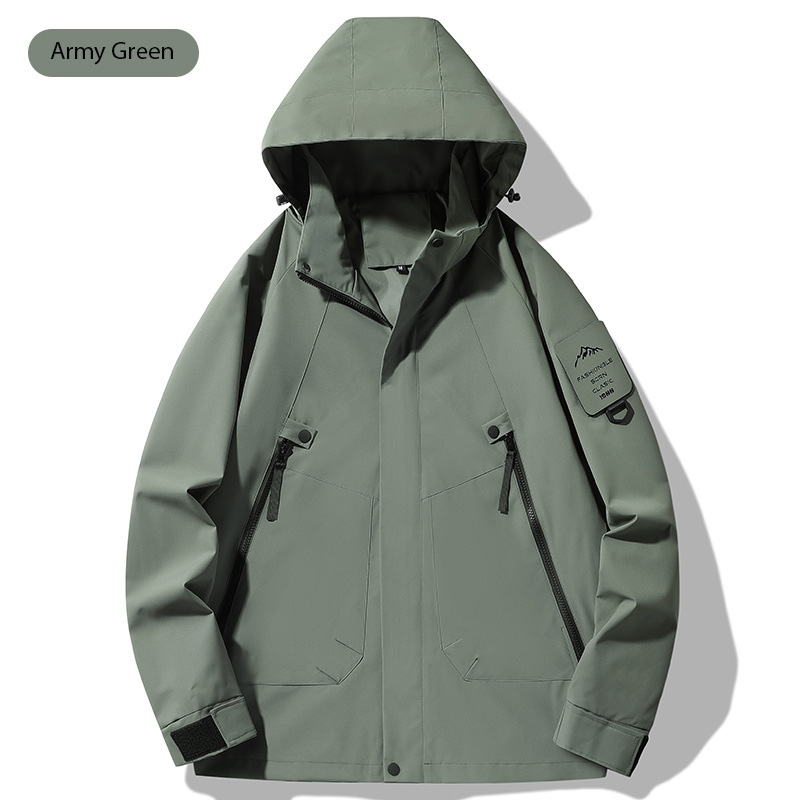 ZITY Unisex Solid Color Windproof Single Layer Outdoor Jacket-DUWSU06509