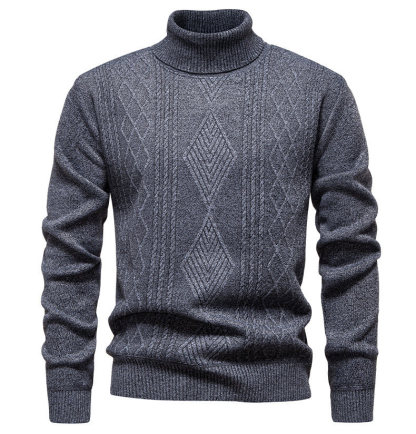ZITY Men's Long Sleeve Knitted Solid Color Pullover Sweater-DUMFH06528