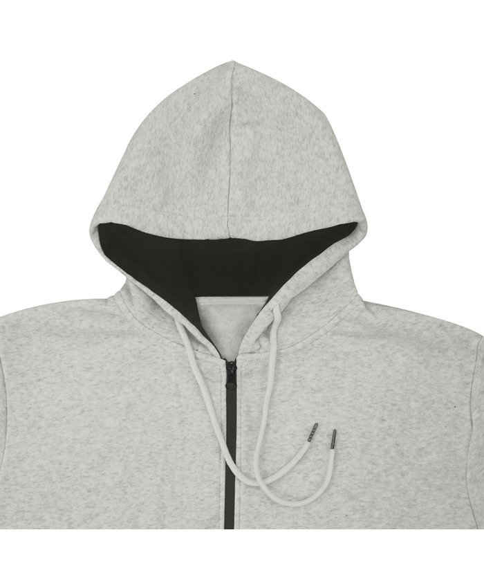 Men's Solid Color Zipper Hooded Sports Fleece Warm Sweatshirt Jacket-DUMFH04803 | Zitysports